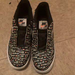 Nike Air Force 1s “just do it” all around
